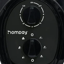 Outlet Gifi Ventilateur tour oscillant noir 24x24xH75cm 45W