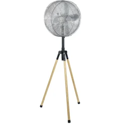 Gifi Ventilateur trépied effet bois Homday