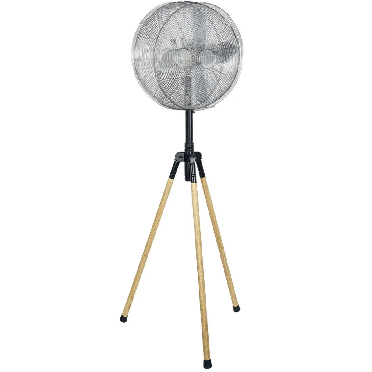 Gifi Ventilateur trépied effet bois Homday