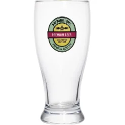 Verre à bière transparent inscription Premium Beer 56,5cl - Ø9,5xH20cm^Gifi Sale