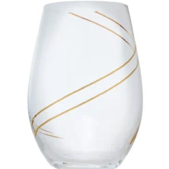 Verre à eau avec ruban doré x4^Gifi New