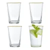 Verre à eau bord doré 29cl x4^Gifi Clearance