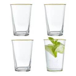 Verre à eau bord doré 29cl x4^Gifi Clearance