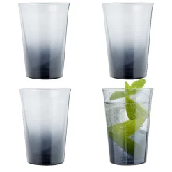 Verre à eau fumé noir 29cl x4^Gifi Hot