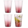 Verre à eau fumé rouge 29cl x4^Gifi Clearance