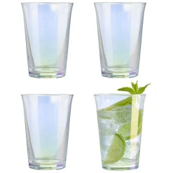 Verre à eau irisé transparent 29cl x4^Gifi