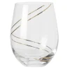 Verre à eau transparent liseré doré x4^Gifi Outlet