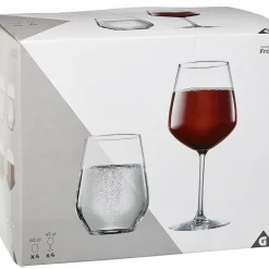Verre à pied 47 cl x4 avec gobelet en verre 40 cl x4^Gifi New