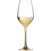 Verre à pied Oksana doré 35cL x4^Gifi Clearance