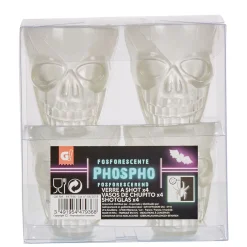 Verre à shooter tête de mort phosphorescent x4^Gifi Clearance