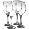 Verre à vin à pied en verre x 4^Gifi Outlet