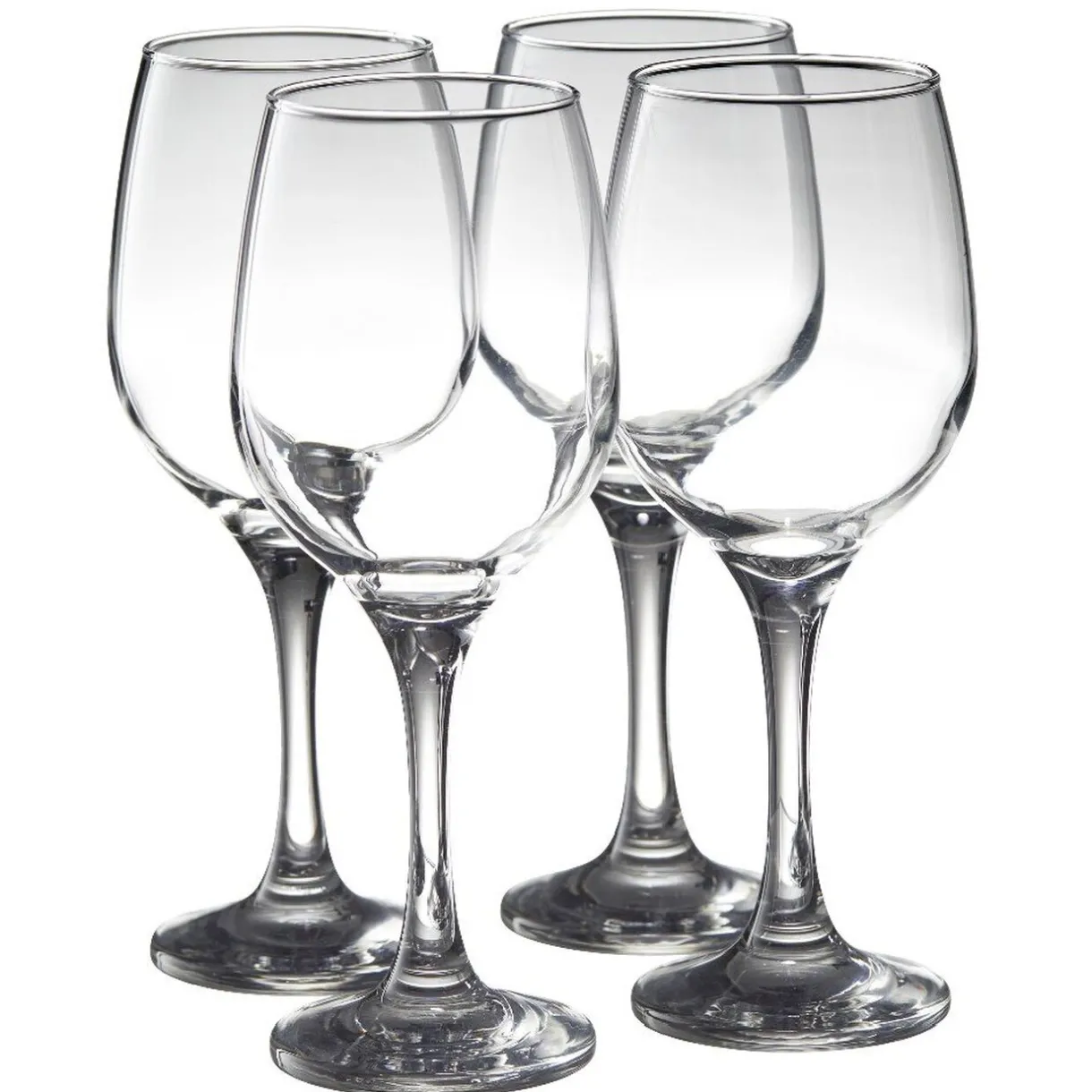 Verre à vin à pied en verre x 4^Gifi Outlet