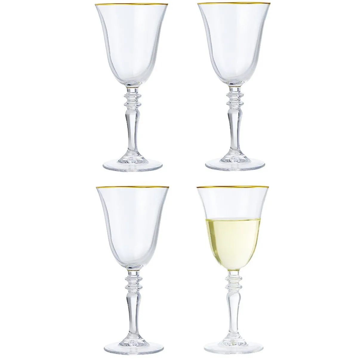 Verre à vin bord doré 27cl x4^Gifi Clearance
