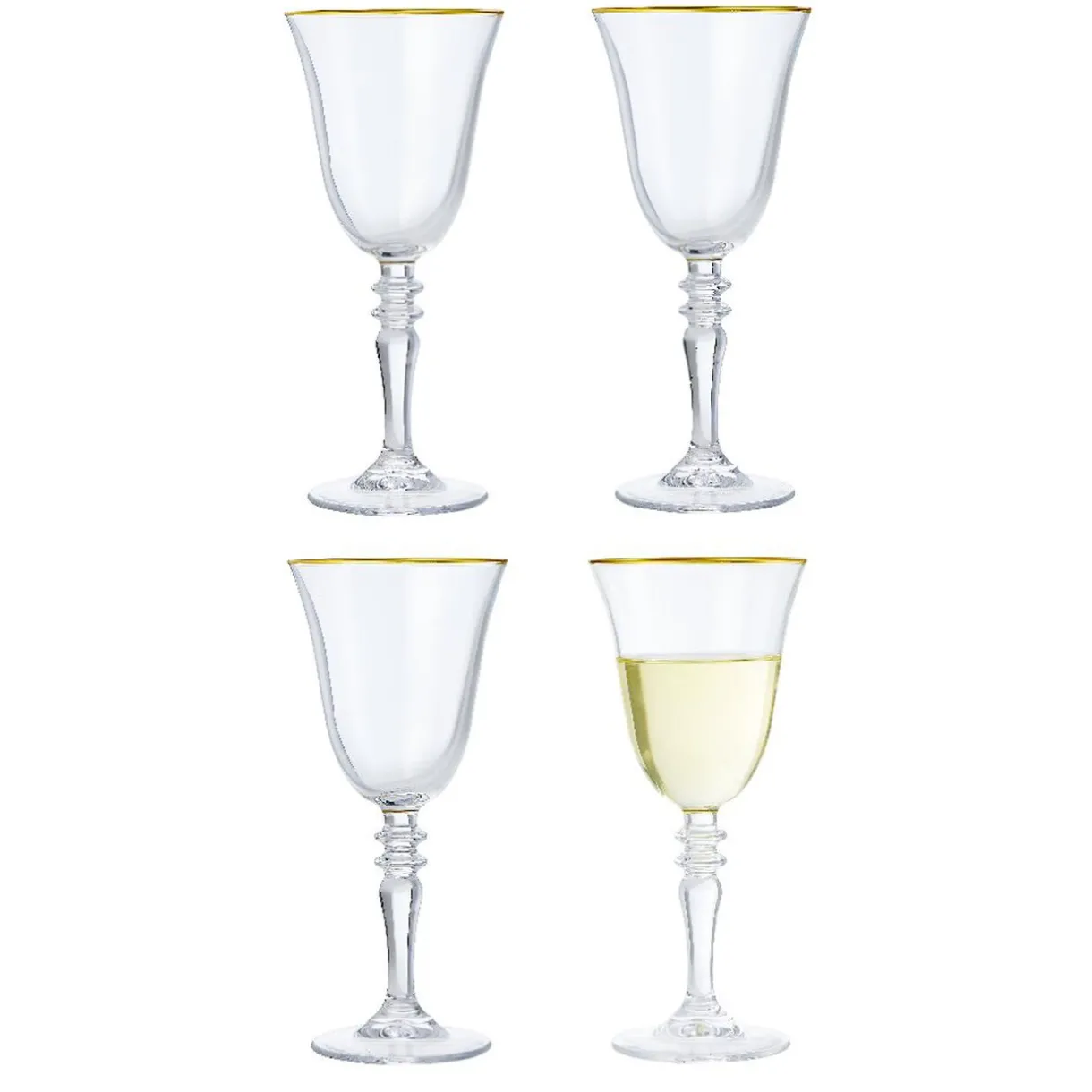 Verre à vin bord doré 27cl x4^Gifi Clearance