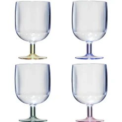 Verre à vin en plastique réutilisable x4^Gifi