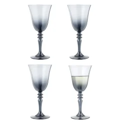 Verre à vin fumé noir 27cl x4^Gifi Discount