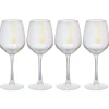 Verre à vin transparent irisé x4^Gifi Discount