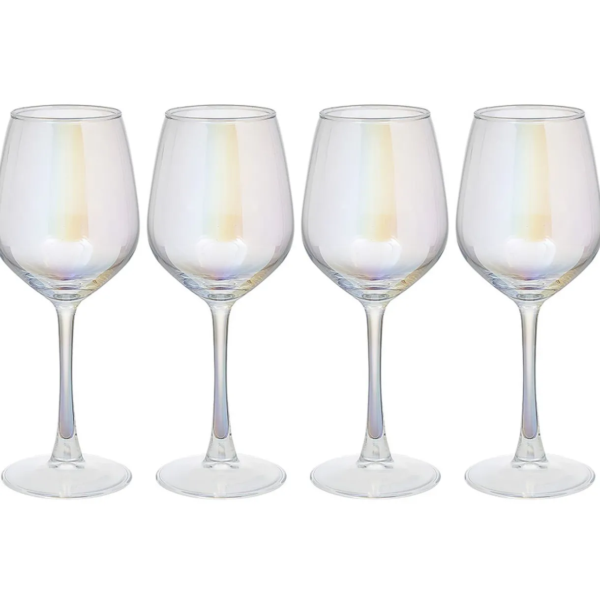 Verre à vin transparent irisé x4^Gifi Discount