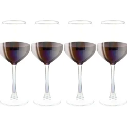 Verre à vin transparent irisé x4^Gifi Discount