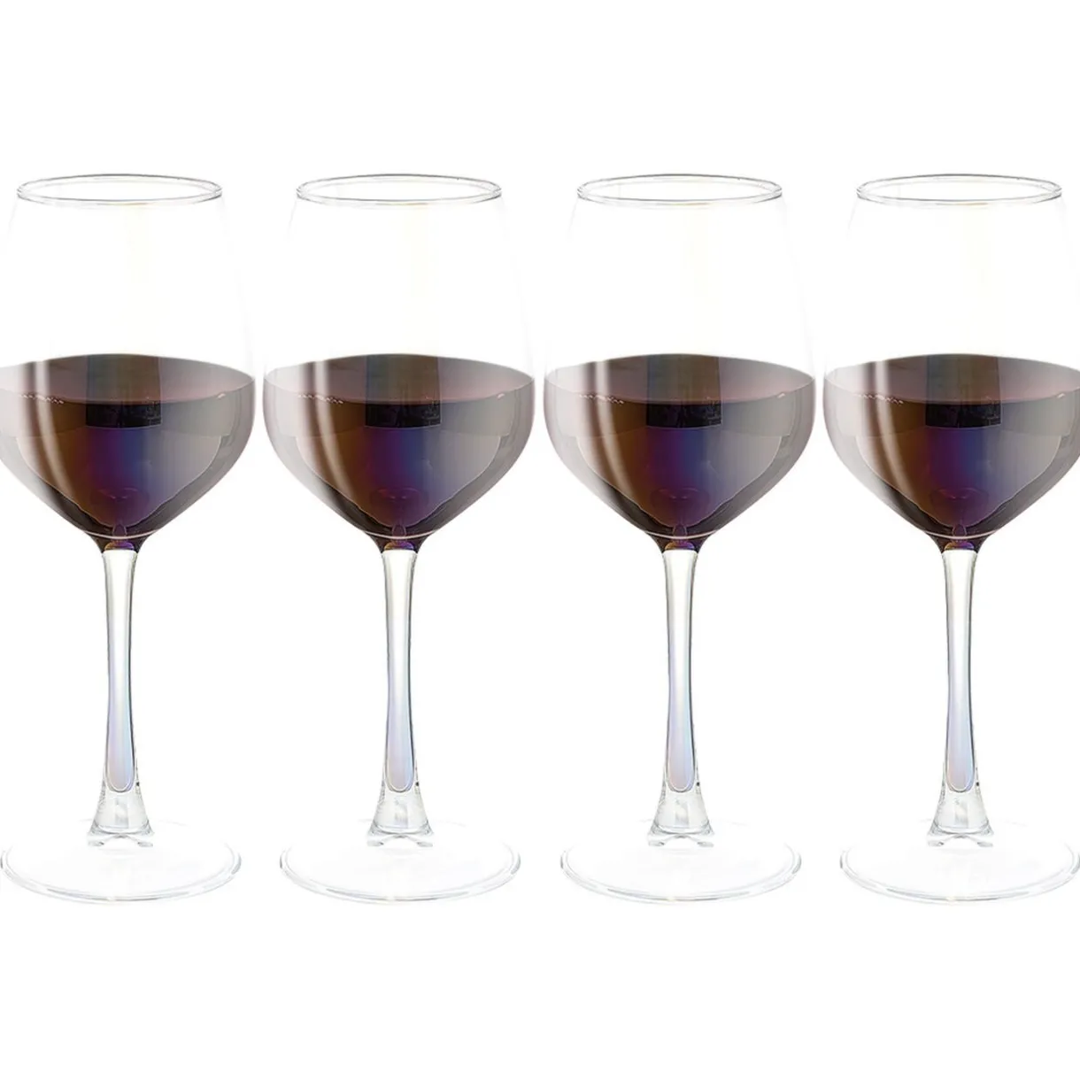 Verre à vin transparent irisé x4^Gifi Discount