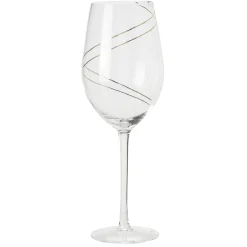 Verre à vin transparent liseré doré x4^Gifi New