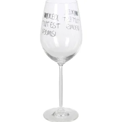 Verre à vin XL sur pied inscription Vendredi tout est permis ! 75 cl^Gifi Best