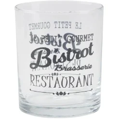 Verre bas en verre transparent design Bistrot x6^Gifi Clearance