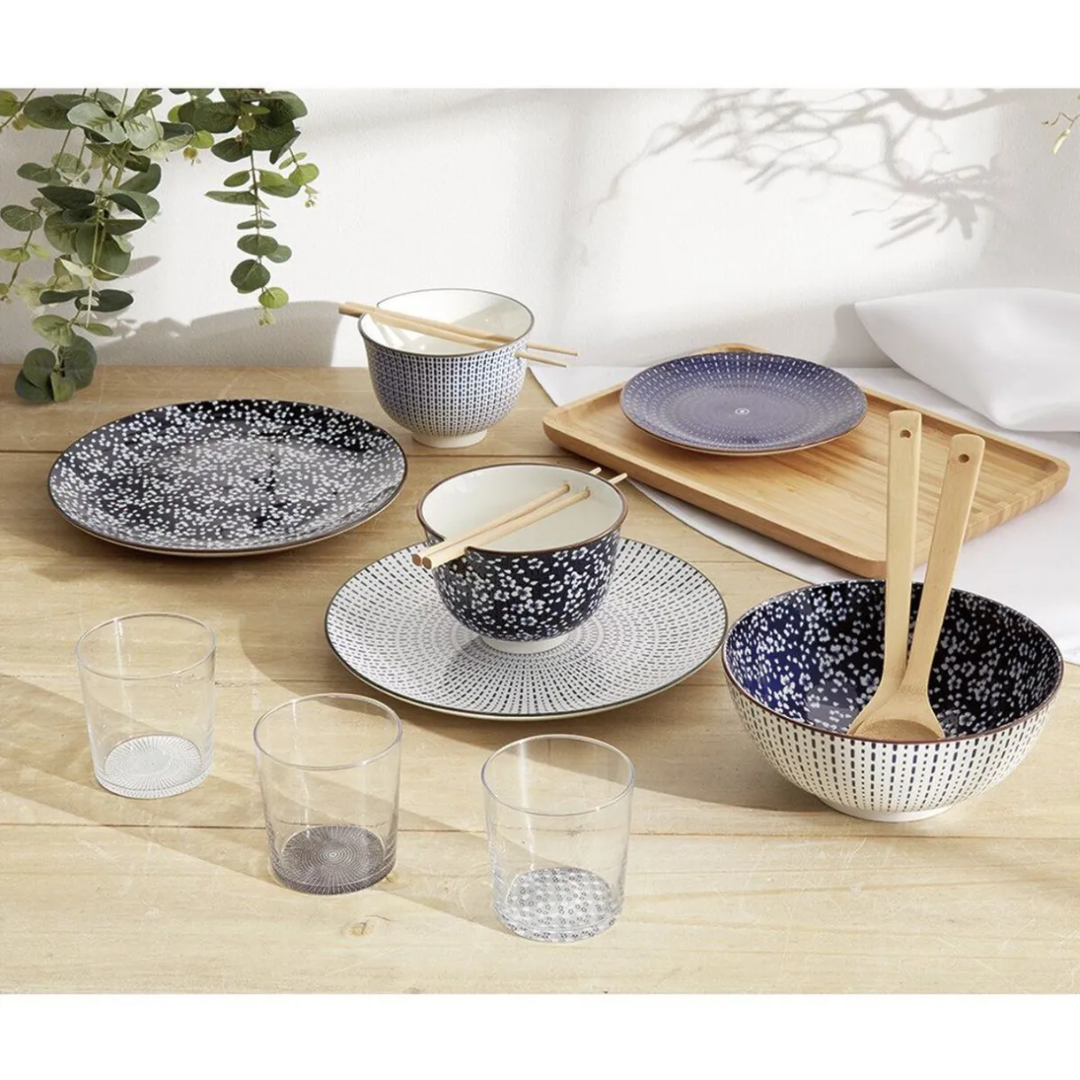 Verre bas transparent fond imprimé 34,5 cl^Gifi Clearance