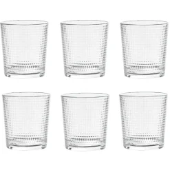 Verre bas transparent martelé 28cl x6^Gifi Online
