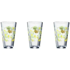 Verre conique haut motif exotique 32,5 cl x3^Gifi Discount
