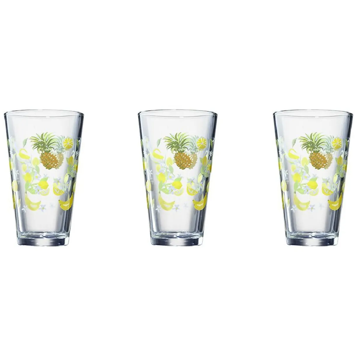 Verre conique haut motif exotique 32,5 cl x3^Gifi Discount
