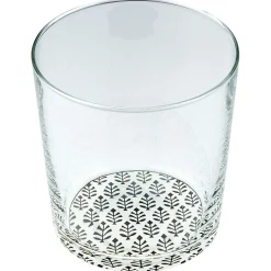 Verre décor fleuri X3^Gifi Discount