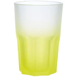 Verre haut effet givré jaune fluo 40 cl - Frozen^Gifi Outlet