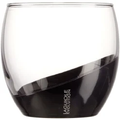 Verre Laguiole Evolution petit modèle transparent et noir 34,5 cl^Gifi Best