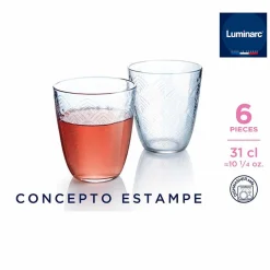 Verre Luminarc motif embossé écaille transparent x6^Gifi Sale