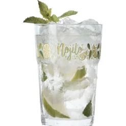 Verre Mojito transparent inscription et motif citron x2^Gifi Hot