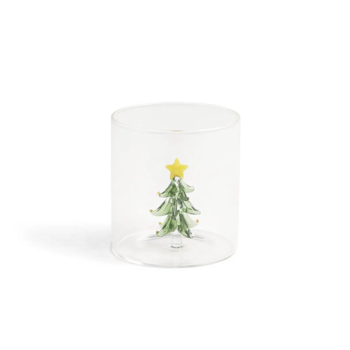 Verre Noël transparent avec centre sapin 3D Ø8xH8,5cm^Gifi Sale