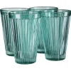 Verre strié bleu 300 ml x4^Gifi Online