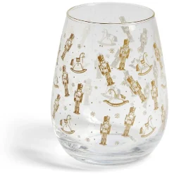 Verre transparent motif Noël doré 46cl - 2 modèles^Gifi New