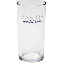 Verre tubo avec inscription Pastis apéritif anisé 25cl^Gifi Discount