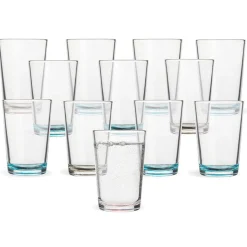 Verre x12 ver 20cl h9.9d6.8 mod fond coul^Gifi Outlet