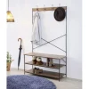 Rangement|Gifi Vestiaire d'entrée range chaussures et porte manteaux métal et bois
