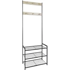 Rangement|Gifi Vestiaire en bois et métal style industriel