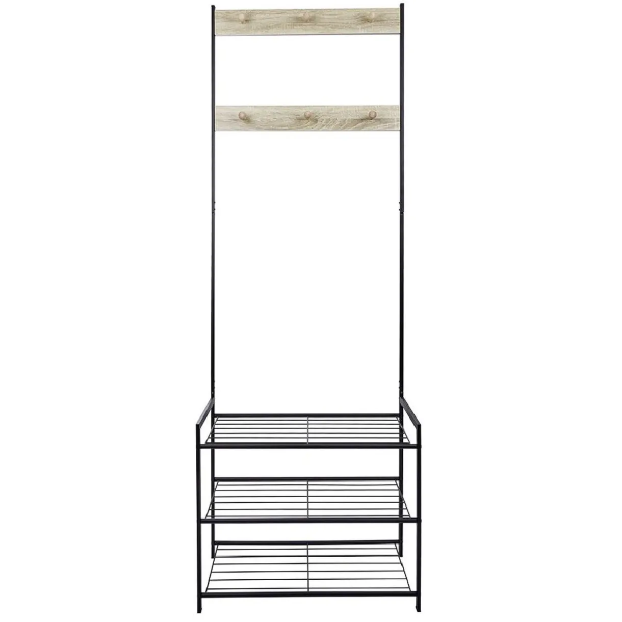 Rangement|Gifi Vestiaire en bois et métal style industriel