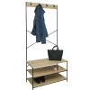 Rangement|Gifi Vestiaire métal et bois 3 étagères 4 crochets L80x40xH170cm