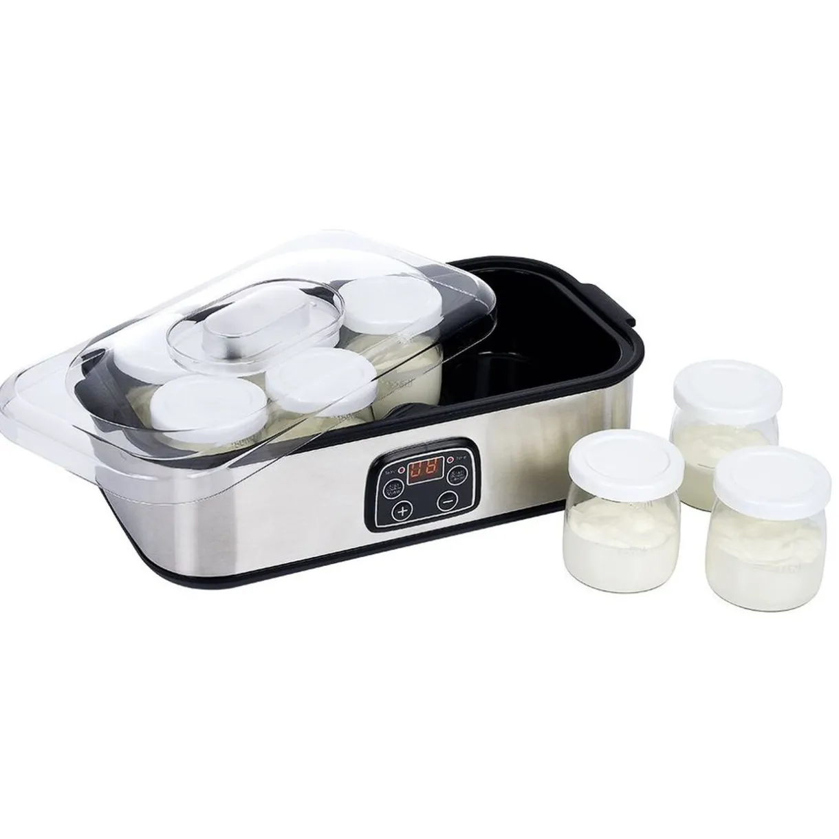 Yaourtière 8 pots en aluminium gris^Gifi Outlet